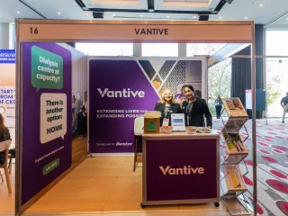RSA Wednesday “L to R: Helen Theodorakopoulos and Belinda Gleeson at the Vantive booth, RSA 2025”